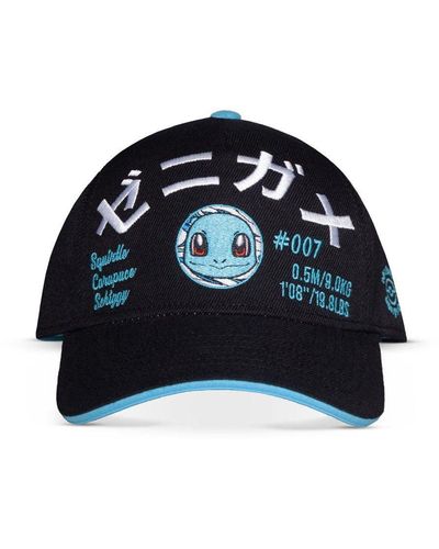 Pokemon Squirtle 3d Embroidered Adjustable Cap, Black/turquoise (ba401815pok)