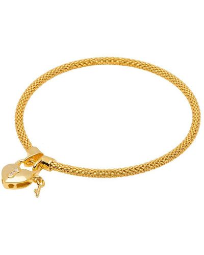 Pure Luxuries Gift Packaged 'solene' 18ct Yellow Gold Plated 925 Silver Bracelet - Metallic