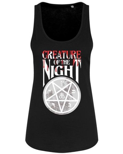 Grindstore Creature Of The Night Vest Top - Black