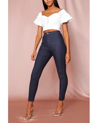 MissPap Denim Stretch Skinny Jeans - Blue