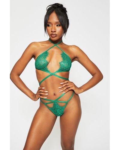 Ann Summers Infinite Crotchless Set - Green
