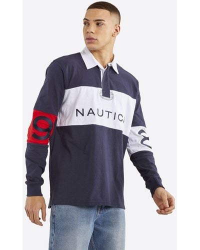 Nautica 'beckett' Rugby Shirt - Blue