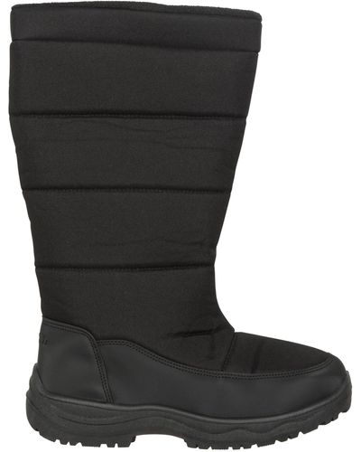 Mountain Warehouse Long Fleece Lined Snow Boots Warm Winter Boot - Black