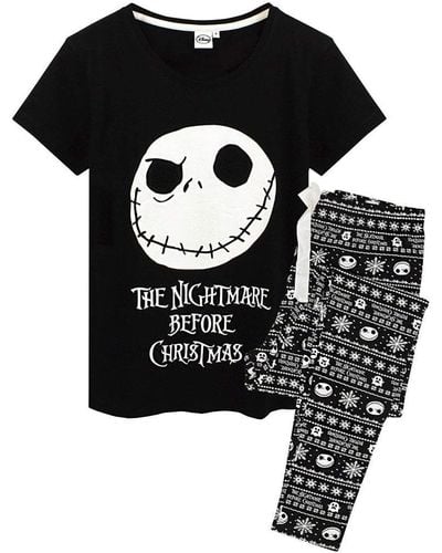 Nightmare Before Christmas Jack Skellington Pyjama Set - Black