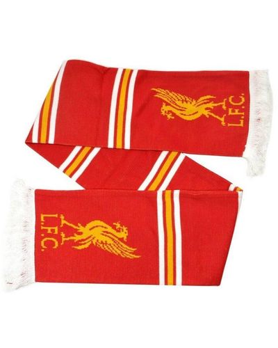 Liverpool Fc Knitted Jacquard Winter Scarf - Red