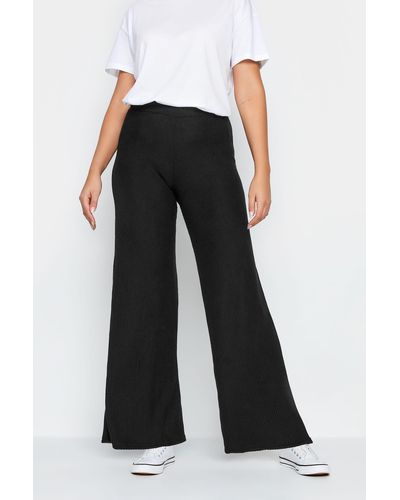 Ribbed Knitted Trousers White
