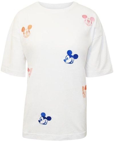 Disney Mickey Mouse Head Oversized T-shirt - White