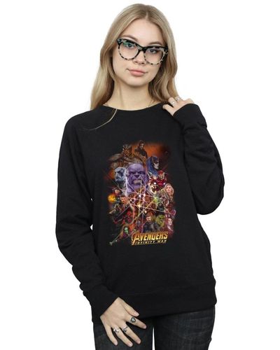 Marvel Avengers Infinity War Character Poster Sweatshirt - Black