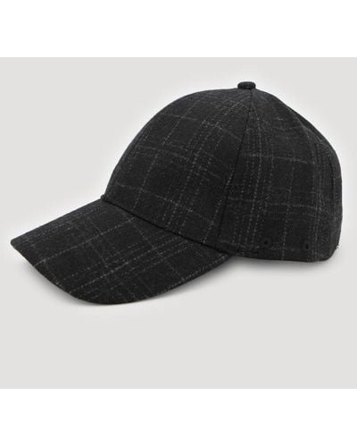 Steel & Jelly Black And Charcoal Thin Check Baseball Cap