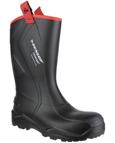 Dunlop 'purofort+ Rugged' Safety Wellington Boots - Black