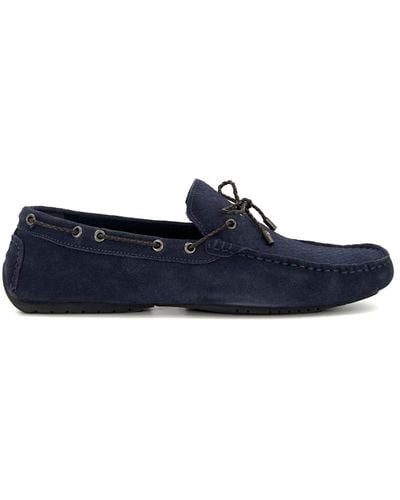 Dune 'bell' Leather Loafers - Blue
