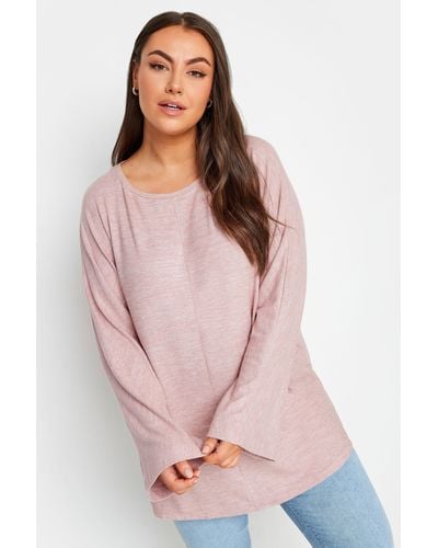 Yours Batwing Sleeve Jumper - Pink
