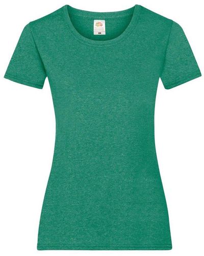 Fruit Of The Loom Lady-fit Valueweight Short Sleeve T-shirt Set Of 5 - Green