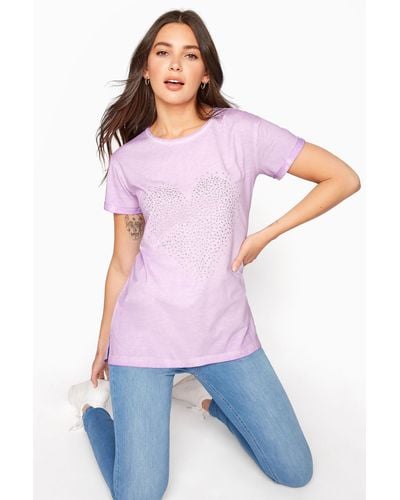 Long Tall Sally Tall Studded T-shirt - Purple