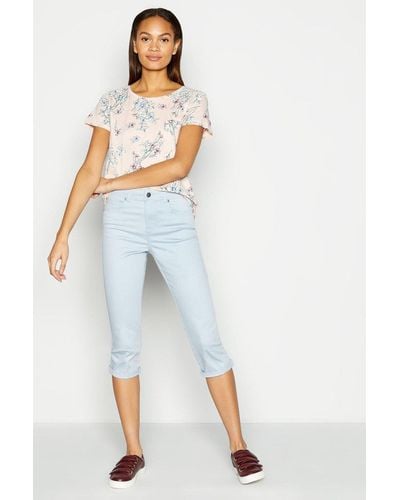 PRINCIPLES Maisie Twill Crop Jeggings - Blue