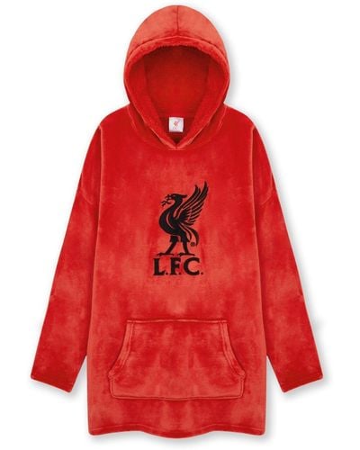 Liverpool Fc Oversized Hooded Poncho - Red