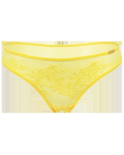 Gossard Glossies Lace Brief - Yellow