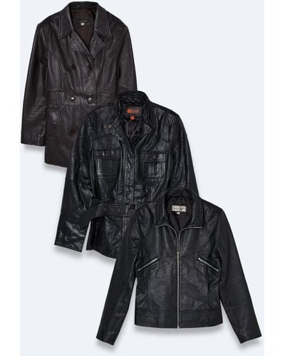 Nasty Gal Vintage Leather Jackets - Black