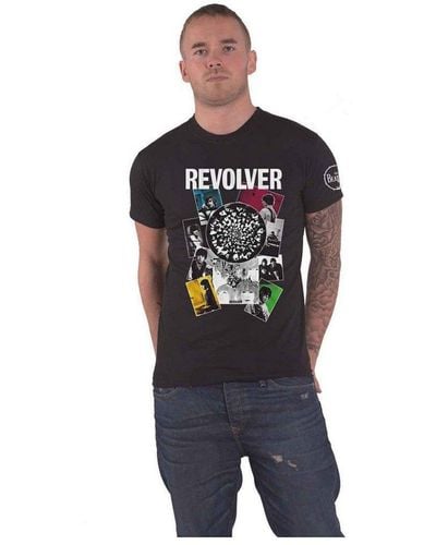 The Beatles Revolver Montage Cotton T-shirt - Blue