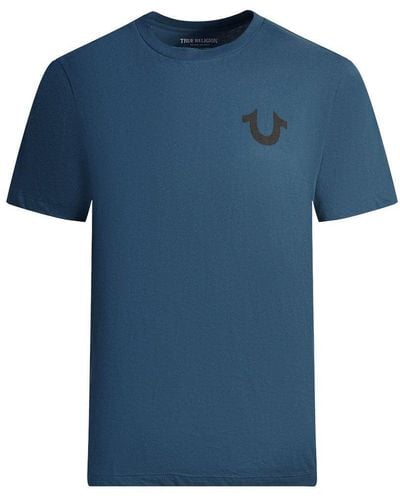 True Religion Monotone Buddha Insignia Blue T-shirt