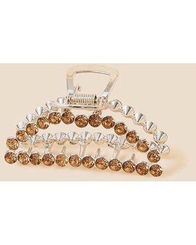 Accessorize Diamante Claw Clip - Natural