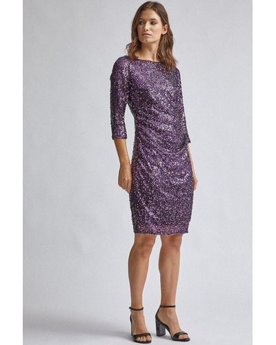 Dorothy Perkins Billie And Blossom Purple Sequin Bodycon