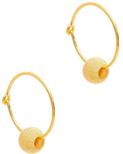 Pure Luxuries Gift Packaged 'roisin' 18ct Gold Plated Sterling Silver Hoops - Metallic