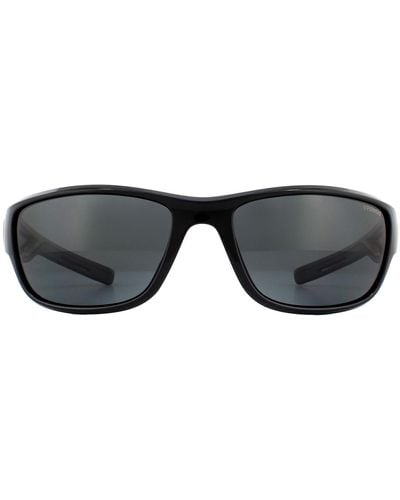 Polaroid Sport Wrap Black Grey Polarized Sunglasses