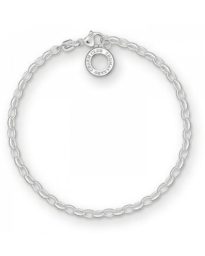 THOMAS SABO Jewellery Charm Club Charm Sterling Silver Bracelet - X0163-001-12-s - White