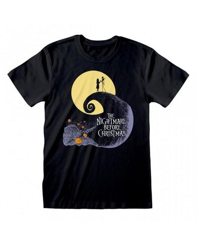 Nightmare Before Christmas Silhouette T-shirt - Black