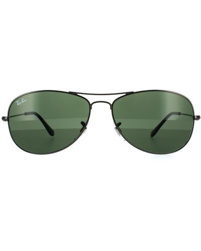 Ray-Ban Aviator Gunmetal Green Sunglasses