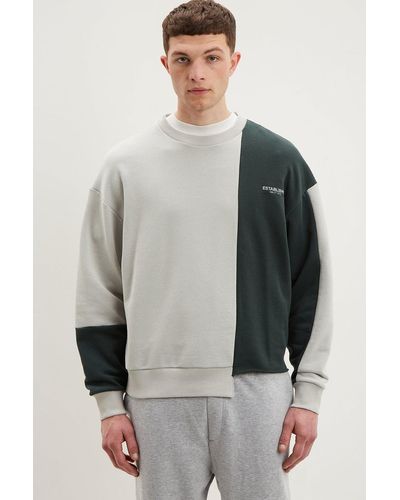 Burton Reverse Jersey Blocked Sweatshirt - Grey