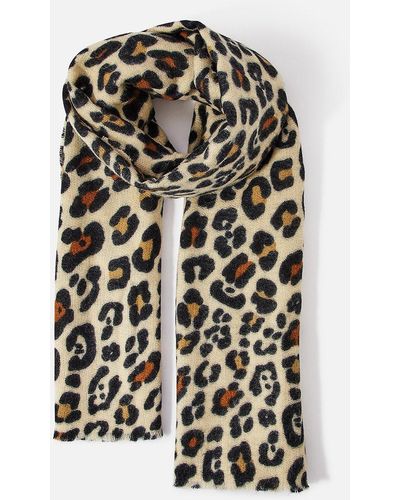 Accessorize 'lou' Leopard Super Soft Blanket Scarf - White