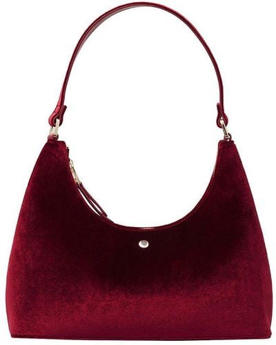 Fiorelli Vega Velvet Shoulder Bag - Red