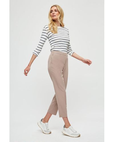 Dorothy Perkins Taupe Ankle Grazer Trousers - Grey