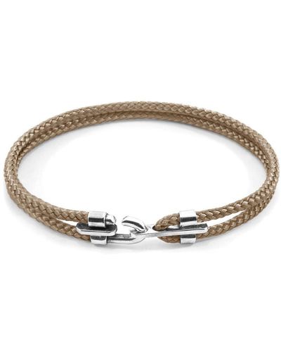 Anchor and Crew Canterbury Silver And Rope Bracelet - Metallic