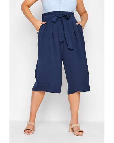 Yours Twill Culottes - Blue
