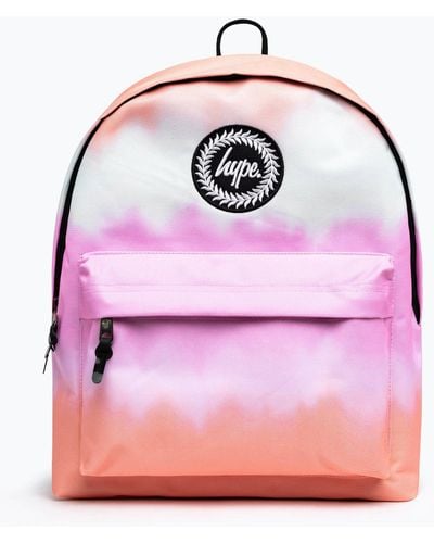 Hype Ombre Peach Blur Crest Backpack - Pink