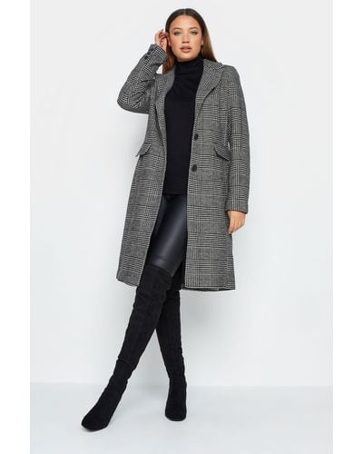 Long Tall Sally Tall Formal Midi Coat - Grey