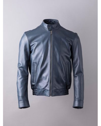 Lakeland Leather 'cotehill' Leather Jacket - Blue