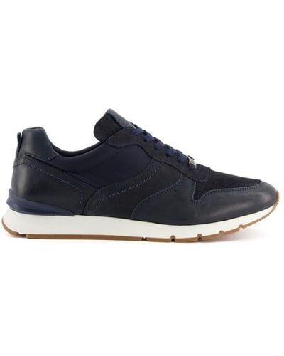 Dune 'toils' Leather Trainers - Blue