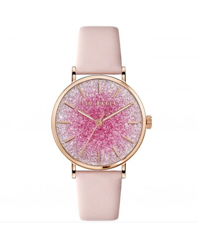Ted Baker Shine Stainless Steel Fashion Analogue Quartz Watch Bkpphs136uo - Pink
