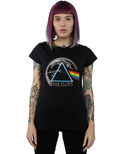 Pink Floyd Dark Side Of The Moon Distressed Cotton T-shirt - Black