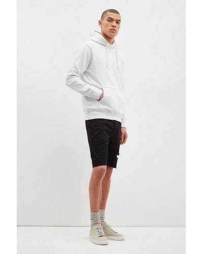 Burton Skinny Black Rip Denim Shorts - White