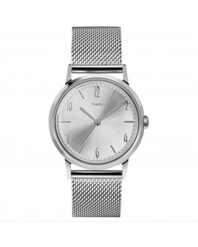 Timex Casual Stainless Steel Classic Analogue Quartz Watch - Tw2t18500 - Grey