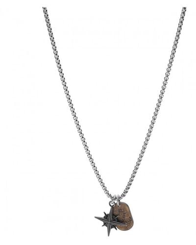 Fossil Vintage Casual Stainless Steel Necklace - Jf03624998 - Metallic