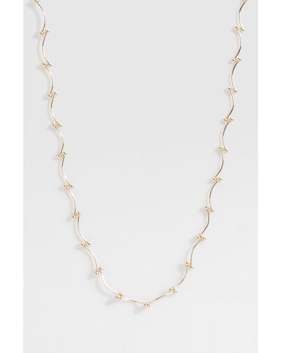 Boohoo Delicate Link Necklace - White