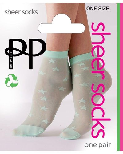 Pretty Polly Star Sheer Socks - Multicolour