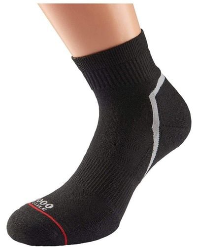 1000 Mile Qtr Active Socks - Black
