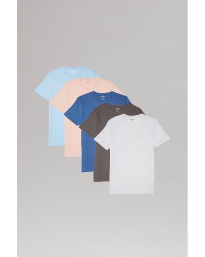 Burton Regular Assorted Colour T Shirt 5 Pack - Blue